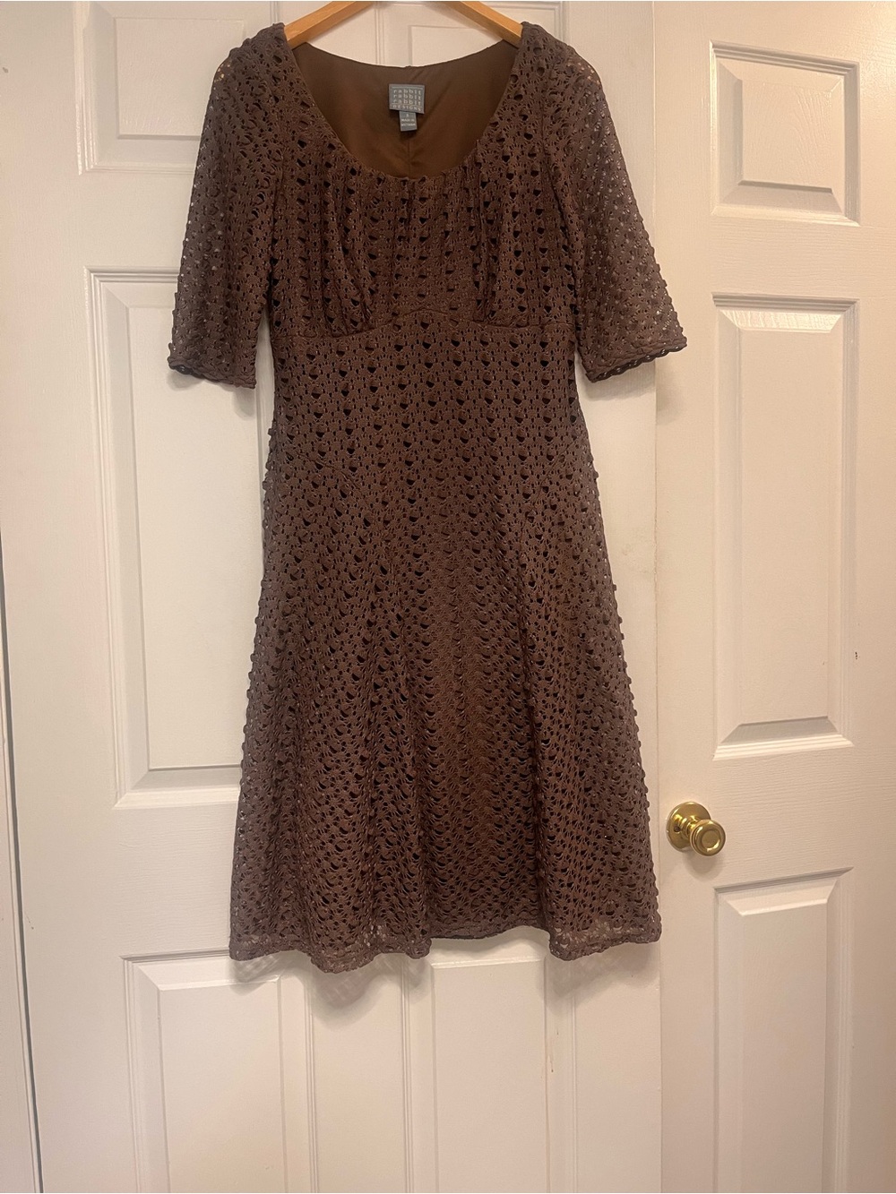 Rabbit Rabbit Rabbit Crocheted grayish Midi Dress 8 - Picture 3 of 10